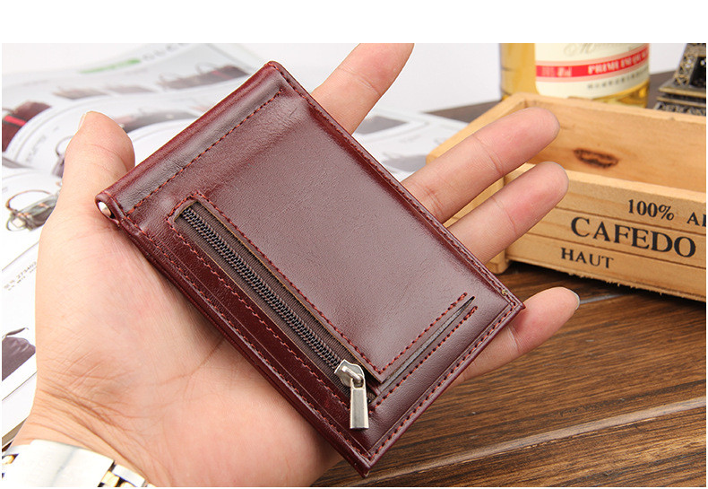 2015 New Arrival Wallet Leather Men, Men\'s Coin Bag Clip, Fashion Dollar Solid Thin Wallet Card Holder Purse Travel Case Men Purse (16)