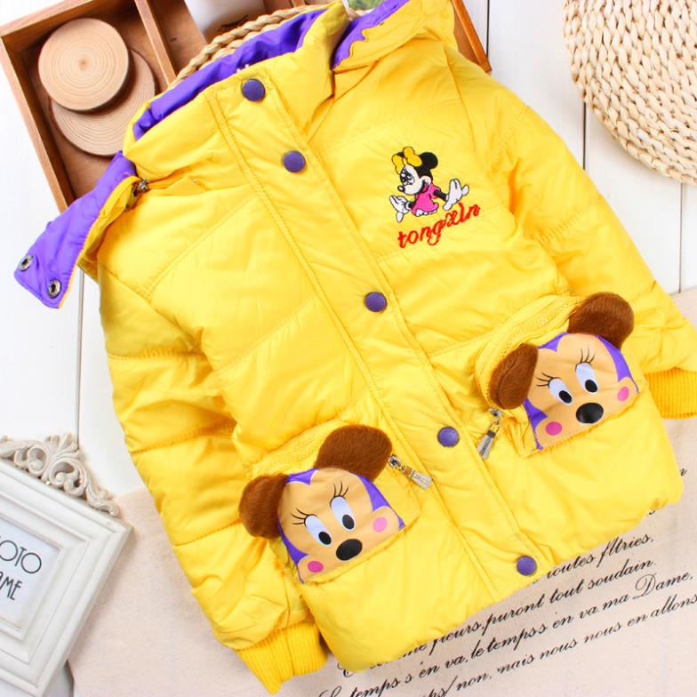 2014 new Autumn and winter Children's coats,boys and girls cute mouse Pattern Jacket coat,kids casual Thick outerwear coats