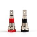 2Pcs 4mm Copper Terminal Connector Banana Socket Jack Binding Post Screw Nut Plug Test Probe Black