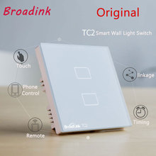 Broadlink ск2 / тс1 wi-fi выключатель света, 2 Gang дистанционного управления 433 мГц умный дом беспроводной контролируется Broadlink RM RM2 Pro