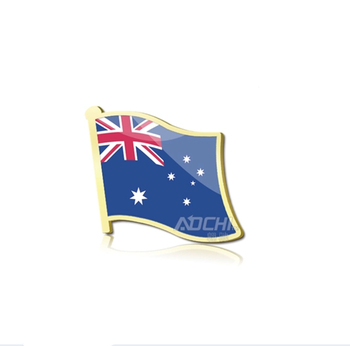 10 pcs/lot australia national flag badge medal coin brooch 24k