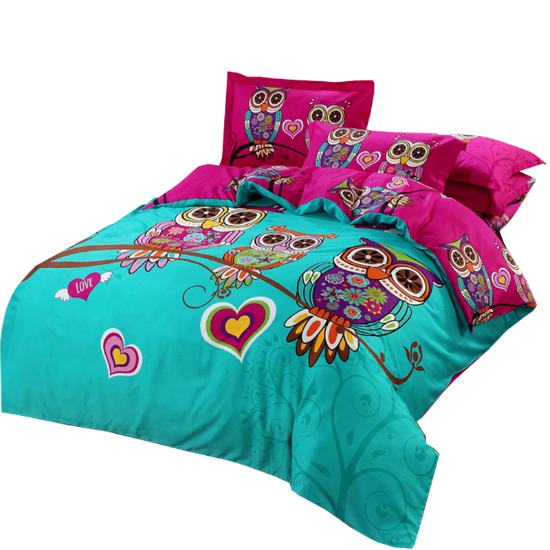 Single treffen owl bedding queen