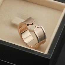 316l Titanium Stainless Steel 18k Rose Gold Plated Arrow Men Women Cuff Ring Fashion Couples Lover Band Ring Jewelry Acessories