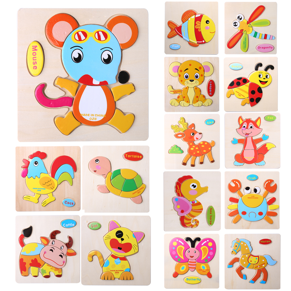 montessori wooden animals