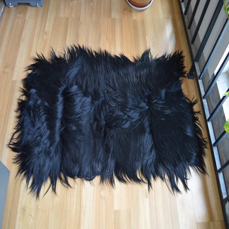 1 Piece Free Shipping 115x55cm Genuine Goatskin Blanket Mongolian