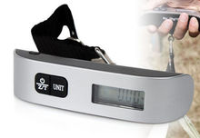 50 kg / 10 g peso Hanging LCD Digital escala del equipaje del viaje