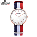 CHENXI Fashion Ultra Slim Women Casual Quartz Watch Gold Dial Ladies Watches Brand Classic Nylon Strap