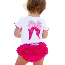 Angel Wings Newborn Baby Girl Clothes Cotton Infant Baby Clothing Kids Suit Set Princess Enfant Children Summer Wear