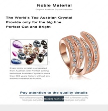 Newest Angel s Wing Engagement Rings 18K Rose Gold Platinum Plating and Pave Austrian Crystals Fashion