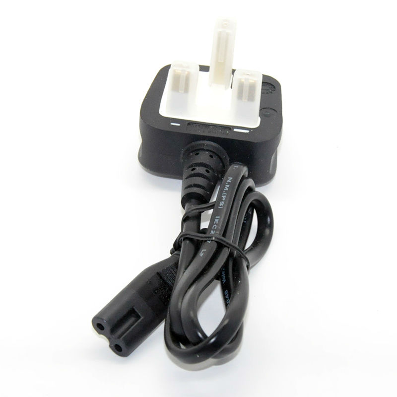 Hot Sale 500Pcs/Lot UK 3-Prong Computer Adapter Power Cord Cable Lead 3Pin Free DHL/EMS/Fedex Shipping