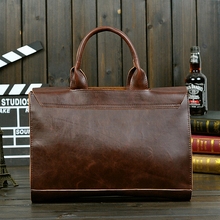 2016 new arrival men s messenger bags Leather Shoulder Messenger Business Computer Briefcase bag JW003