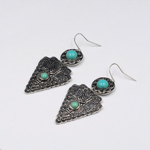 Boucles d’oreilles boheme Hippie Oorbel Brincos Mujer Pendientes Turquoise Earrings Boho Chic Jewelry Native American Earrings