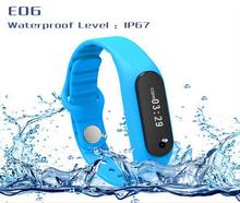 100% Original Sport Activity Tracker Smart Wristband E06 Band Touch Screen Smartband Bracelet For Android IOS Fitness Wristbands