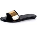 Summer Slippers Women Slides Sandals 2017 Fashion Leather Sandals Shoes Women Flat Platform Sandals With Comfort