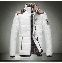 Hot sale 2015Autumn winter men warm cotton-padded clothes korean men black red jacket coat men plus size Winter clothes M-XXXXXL