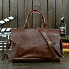 2016 new arrival men’s messenger bags Leather Shoulder Messenger Business Computer Briefcase bag-JW003