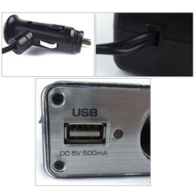 12V 3 Way Car Cigarette Lighter Power Spliter Sockets USB DC Adapter Charger 4J8H