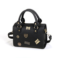 Luxury Boston Bag Ladies Cartoon Letters Metal Retro Shoulder Bag Designer Cheap Handbag Women Trendy Fashion