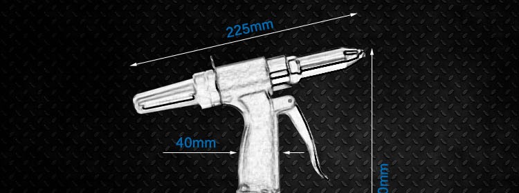 LAOA Industrial Grade Cordless Pneumatic Rivet Gun Hitter Riveter Air Gun Work ability 2.4mm/3.2mm/4mm/4.8mm Work Range 16mm