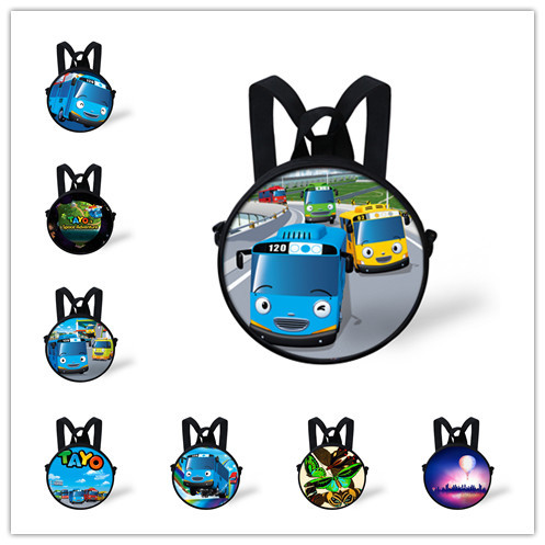 Гаджет  New Arrival 2015 Children School Bags Tayo Bus Schoolbag for Kindergarten Baby Boys 3D Cartoon Printed Little Kids Mochila Bags  None Камера и Сумки