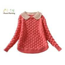 Moon Morning Girls Sweater Spring Pineapple Cotton Pullover Knitted Splice Crochet Lassie Veste Dentelle 12 Adolescent Knitwear