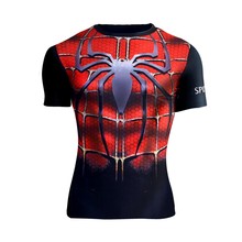 2016 Gym Compression Shirt Superman Captain America Punisher Iron man 3D Print T-Shirt Superhero Crossfit Mens Style T Shirt