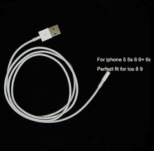 High quality 8 pin Data Sync Adapter Charger USB Cable Cords Wire for iPhone 5 5s 5c 6 Plus 6S  perfect fit for ios 8 9