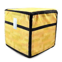Hot 20cm Minecraft Trapped Chest Plush Toys Square Stuffed Doll Cartoon Game Toys Pillow Children Chair Gift