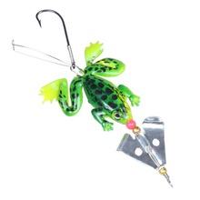 Green Color 1pcs Rubber Soft Carp Fishing Lure Lures China Isca Artificial Bass Crankbait Bait Tackle 9cm/3.54″/6.2g