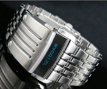 Shipping 100 Original Oled Watch Steel Men s Watches Binary Fashion Creative Man Boys Personality Military