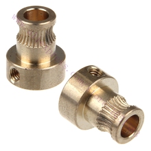 2pcs Heacent Open RepRap Prusa Mendel DIY 3D Printer Accessories Conveying material (ABS / PLA) Extruder Driving Gear-Copper
