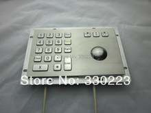 Metal Kiosk Keyboard with Trackball Mechanical trackball keyboards rugged keyboards vandal proof keypads