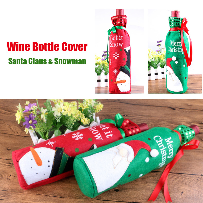 high quality 1pc christmas table decoration wine bottle high quality 1pc christmas table decoration wine bottle