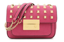 24*16CM Women’s classic fashion Rivet chain Shoulder Bag PU Leather Small Bag messenger bag