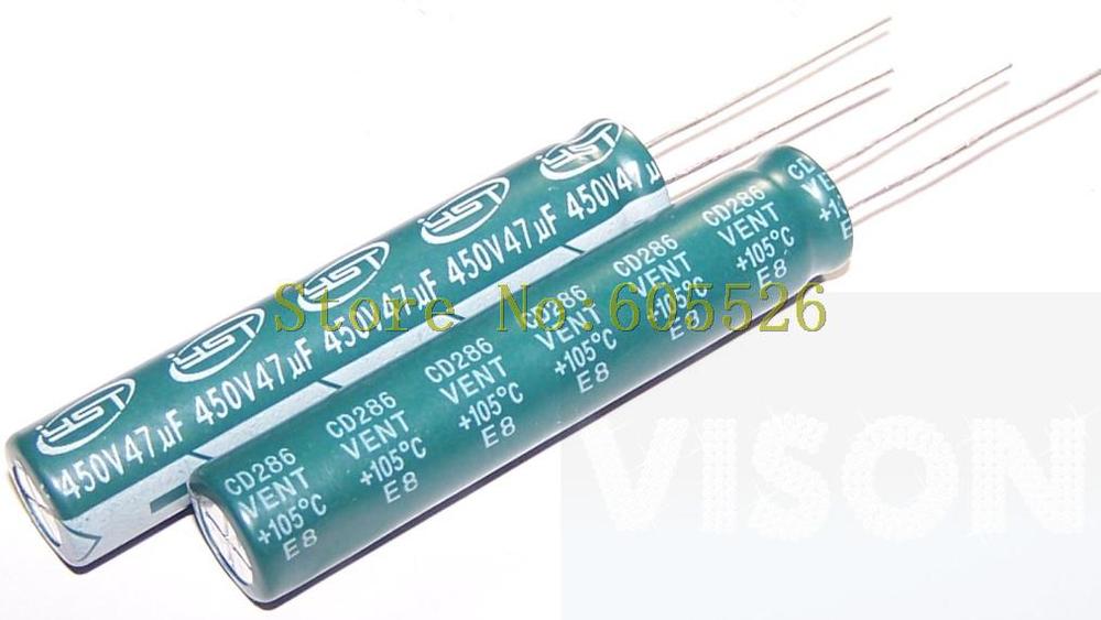 1PCS 450V47UF 450V 47UF Liquid crystal capacitive Electrolytic Capacitor (10*50mm) LCD capacitor