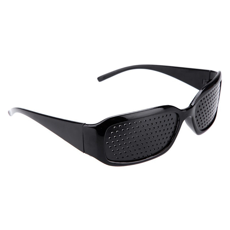 Wholesale Black Pinhole Sunglasses Anti Fatigue Vision Care Pin Hole Microporous Glasses Eye