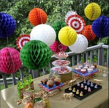 Free shipping 10pcs 20cm (8 inch) Tissue Paper Flower Honeycomb ball Lantern Wedding decoration party decoration Wholesale