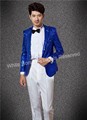 2016 new arrival shining sequin men blazer hot pink and royal blue men tuxedo stage suit