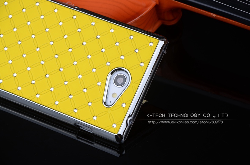 Shining Rhinestone Diamond Rubberized Matte Cover With Silver Chromed Skin Case For SONY XPERIA M2 Aqua S50h Mobile Phone Bags Shining Rhinestone Diamond Rubberized Matte Cover With Silver Chromed Skin Case For SONY XPERIA M2 Aqua S50h Mobile Phone Bags