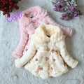 New girls autumn winter Clothes faux fur Jacket coat Children Tops Female baby Jackets Girl party