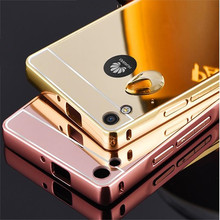2016 New Arrival For Huawei Ascend P6 Case Luxury Mirror Metal Aluminum Acrylic Hard Back Cover