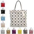 Ladies Folded Geometric Plaid Bag Women Fashion Casual Tote Top handle Bag Shoulder Bags Bao Bao