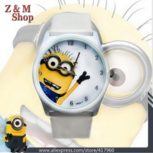 Despicable Me leather strap children cartoon watches relogio kids boy alloy cute quartz clock gift relojes watch minions hodinky