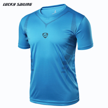 customize t-shirts LUCKY SAILING Brand Fashion 2016 new compressed shirt men running tops quick dry sports Jersey men’s shirts