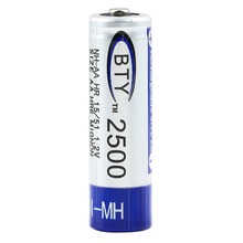 1Pcs AA 2500mAh 1 2V NI MH NIMH Rechargeable Batteries Newest