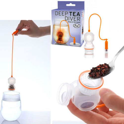  Deep Diver Infuser Loose Leaf Strainer Bag Mug Filter Friends Applied Tea holder set with
