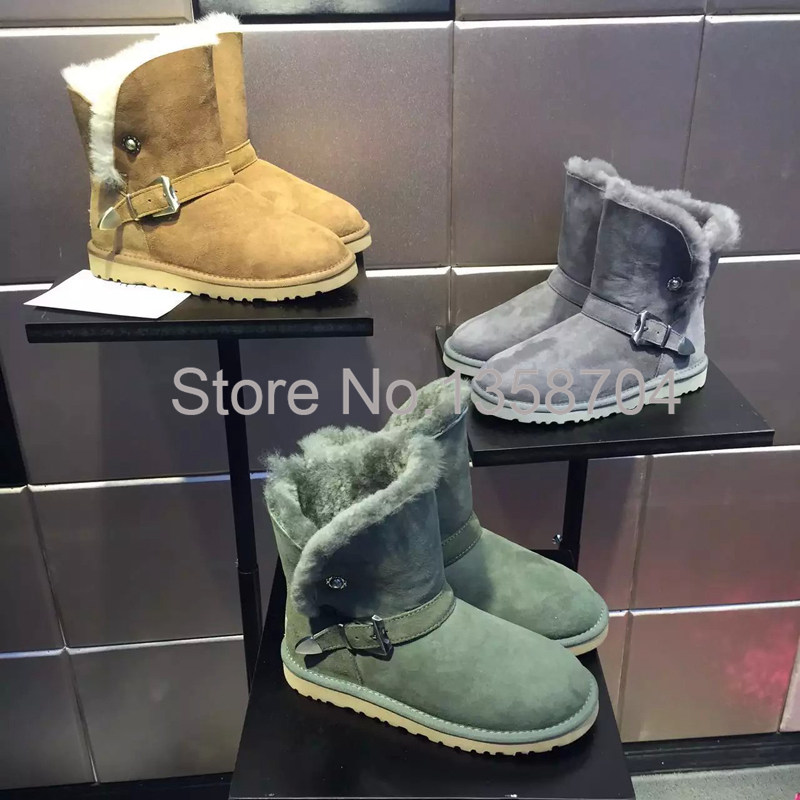 Top quality Ankle boots Warm winter snow boots genuine leather Brand Women casual fashion australia boots women's boots winter