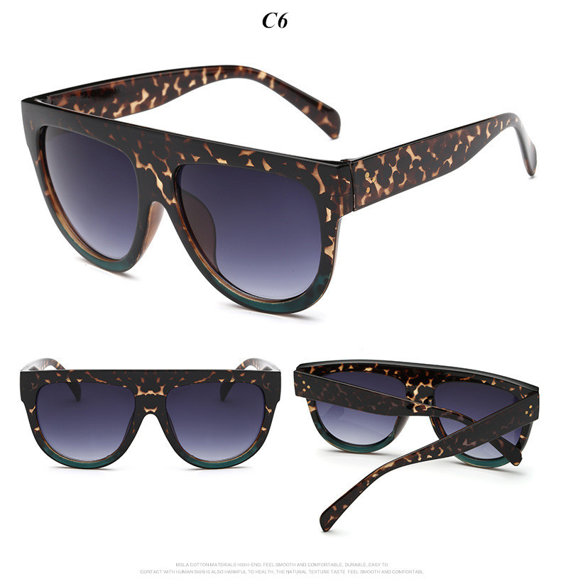 Wholesale 2016 New Italy Luxury Brand Designer Fashion Women Sunglasses Oversize Female Flat Top ...