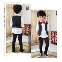Boys Suits for Weddings Stripe Blazers Jackets Menino Kids Prom Suit Baby Sets Costume Garcon Mariage 3pcs Tuxedo Child Clothing