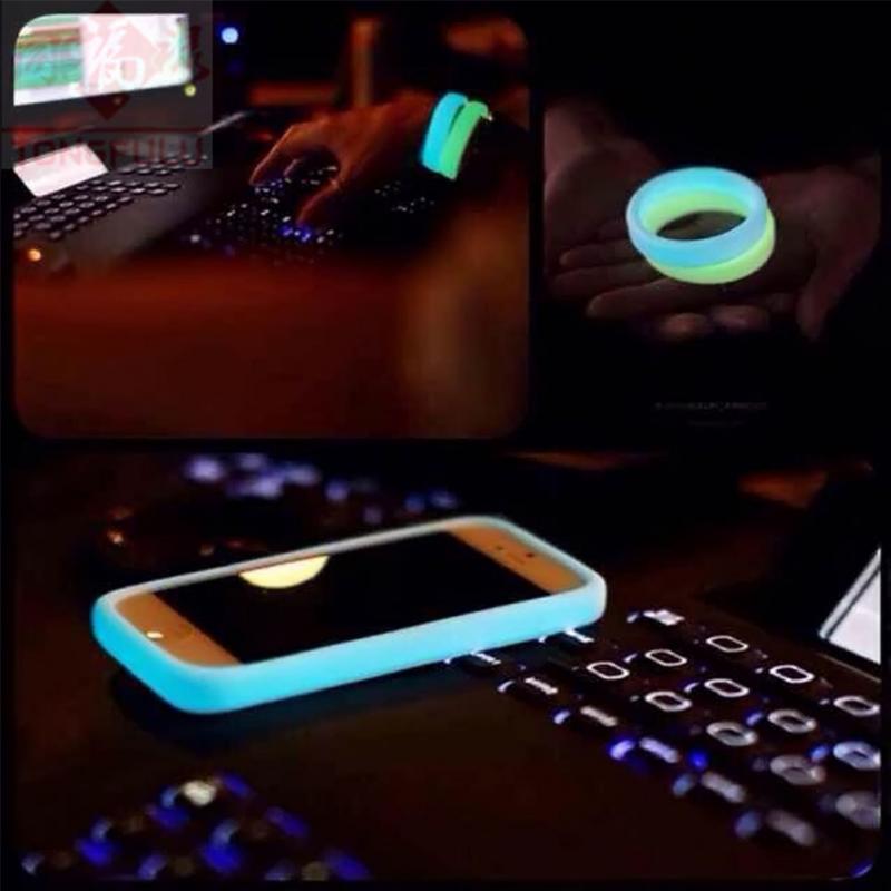 Hot! Luminous Bracelet phone Bumper case Universal phone border protection Soft Silicon Ring Frame for iphone Universal phone